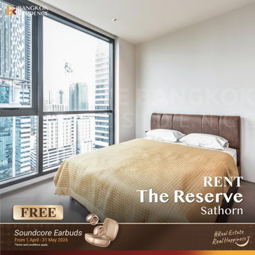 Rental Condo 💎 Reserve Sathorn, 1BR 49.85 sqm, 42K 🌠 Beautiful view unit, great price, near MRT Lumphini 