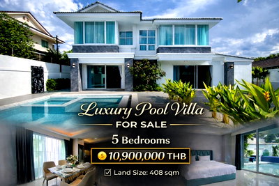 Houses for sale Bang Lamung Chonburi : 🔥Luxury Pool Villa for Sale – Prime Pattaya location at Chaiyapruek 2/7