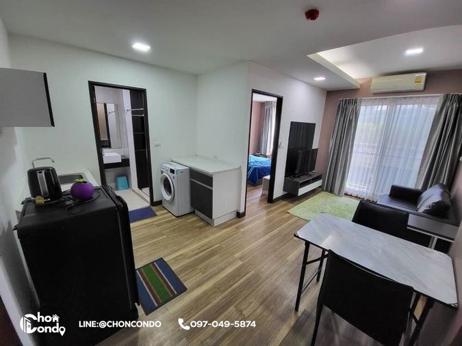 Harmonest บางแสน ชั้น2 ตึกC --------- มีเครื่องซักผ้า + ฟรี Internet --------Tel 097-049-5874 (Line: @choncondo มี@ด้วย)