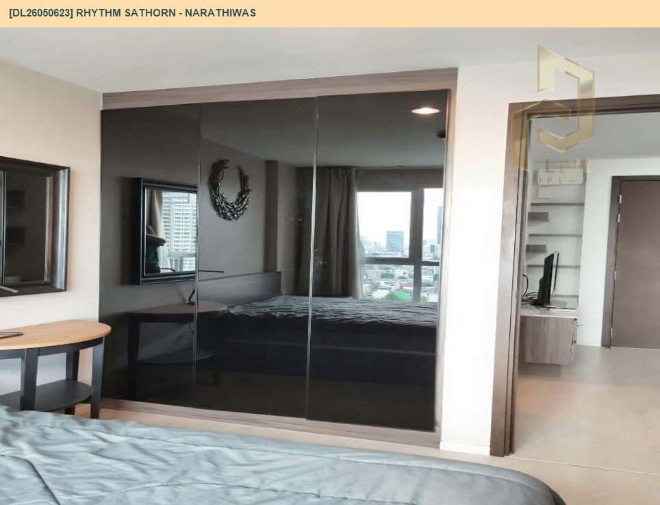 รูป DL26050623 ให้เช่าคอนโด ริธึ่ม สาทร - นราธิวาส (Rhythm Sathorn - Narathiwas) ใกล้ BTS ช่องนนทรี พร้อมเข้าอยู่ โทรด่วน 0614453194 LineID @162cjixi - รูปที่ 8/9