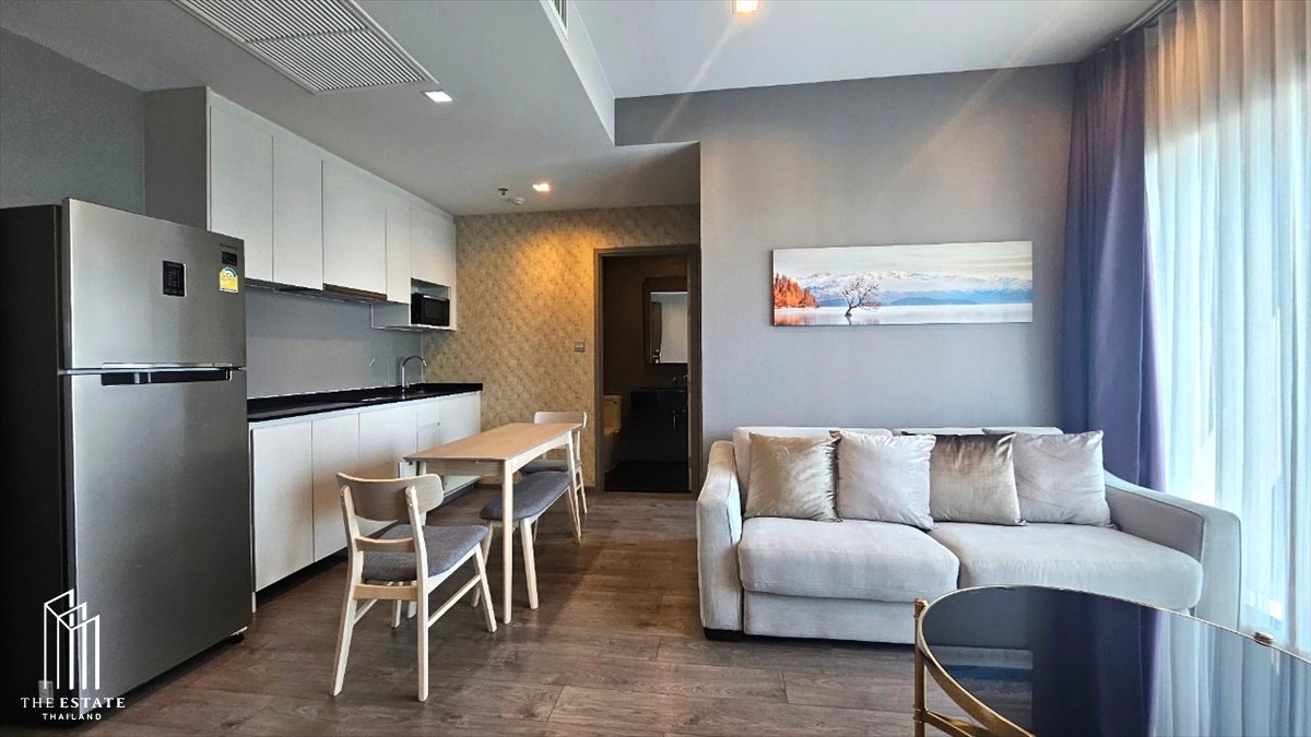 For rent Whizdom Avenue Ratchada-Ladprao ห้องมุมหน้ากว้าง 2นอนใหญ่ ทิศตะวันออกรับอรุณ วิวรถไฟฟ้าเติมพลังบวกตัดวิวชานเมืองที่สงบ @33,000 Baht
