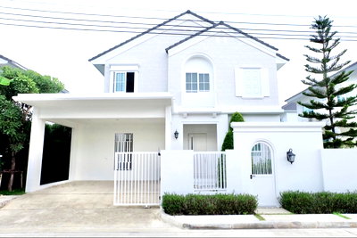 เช่าบ้านเดี่ยว บ.เอ็มเค เรสโตรองต์ กรุ๊ป : ให้เช่าบ้าน ชัยพฤกษ์ บางนา กม.15 (CHAIYAPRUEK Bangna km 15) ติดถนนบางนา-ตราด กม.15 ใกล้Market Village สุวรรณภูมิ