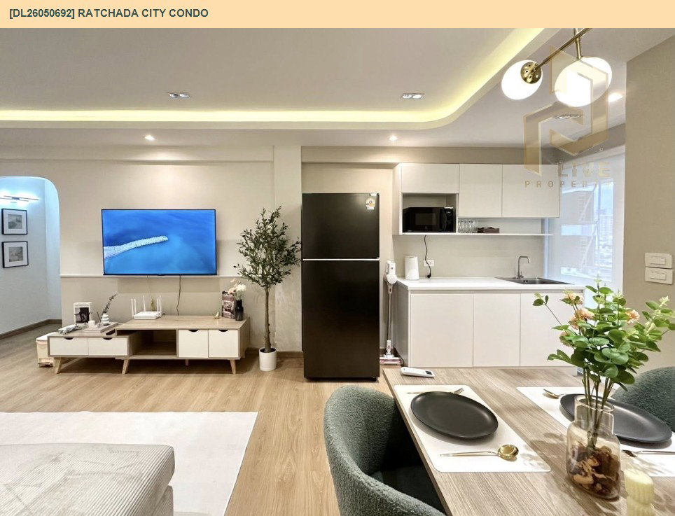 รูป DL26050692 ขายคอนโด รัชดา ซิตี้ คอนโด (Ratchada City Condo) ใกล้ MRTห้วยขวาง พร้อมเข้าอยู่ โทรด่วน 0653619502 LineID @897iyzll - รูปที่ 2/10