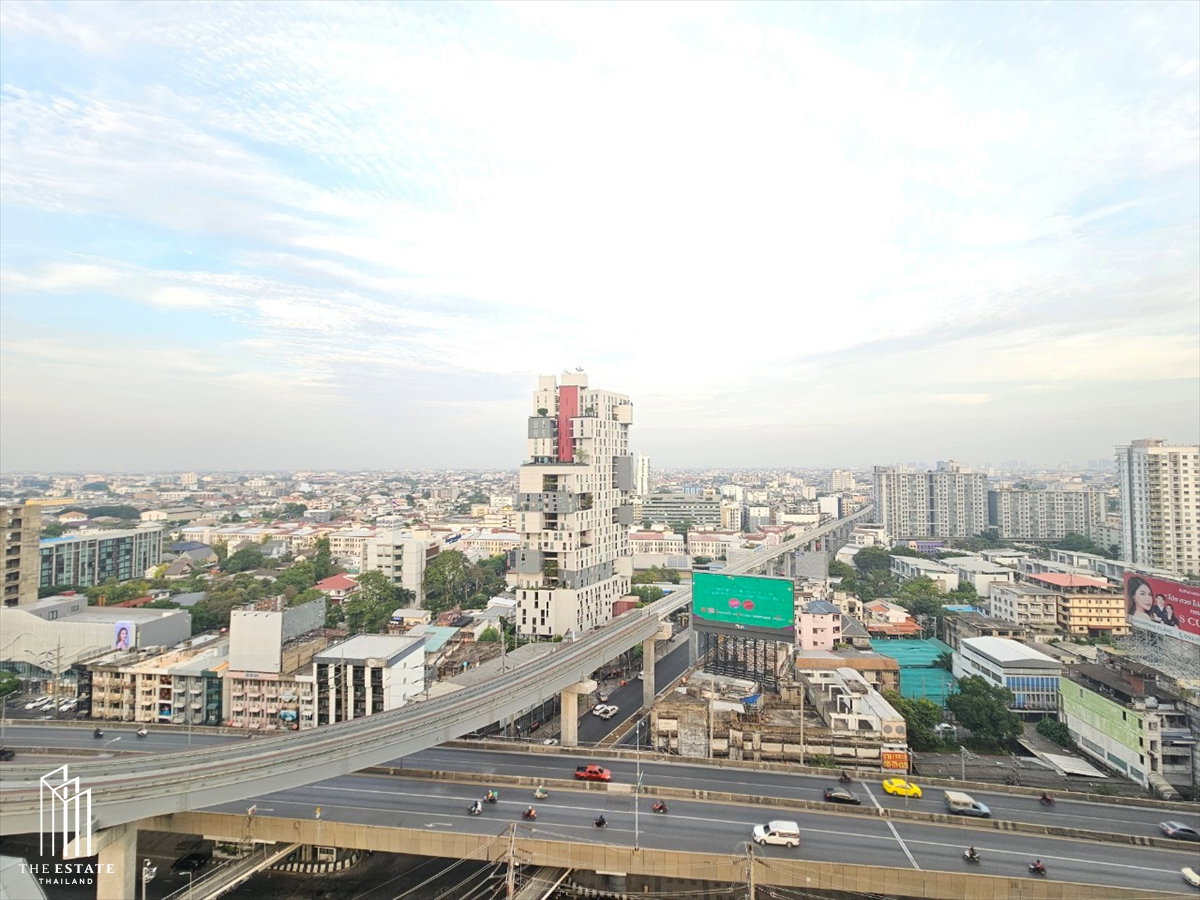 รูป For rent Whizdom Avenue Ratchada-Ladprao ห้องมุมหน้ากว้าง 2นอนใหญ่ ทิศตะวันออกรับอรุณ วิวรถไฟฟ้าเติมพลังบวกตัดวิวชานเมืองที่สงบ @33,000 Baht - รูปที่ 5/10