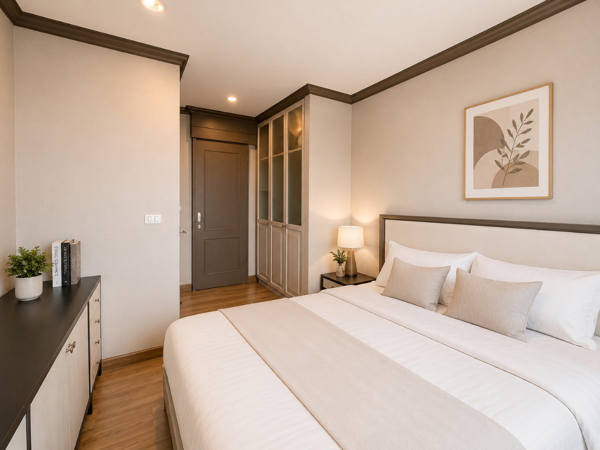 รูป 🍀🍀Beautiful Room🌸 ให้เช่า📌 เดอะ รีเซิร์ฟ เกษมสันต์ 3 (Line: @rent2022) BTS สนามกีฬาแห่งชาติ ห้องสวย พร้อมเข้าอยู่ 🔖A11138 - รูปที่ 3/12