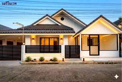 Houses for sale Pinthong Industrial Estate : Single house for sale in Sriracha, Foresta Village, Nong Kham. Excellent location.