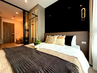 Condos for sale : For sale: KnightsBridge Sukhumvit-Thepharak, 35th floor, 28 sqm, 1 bed 1 bath, fully furnished, ready to move in, near BTS Samrong.