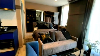 Condos for rent : PFD-08469 For rent XT Ekkamai (XT Ekkamai), studio room, beautifully decorated. Prime location in the heart of lifestyle, near BTS Ekkamai 🚇✨