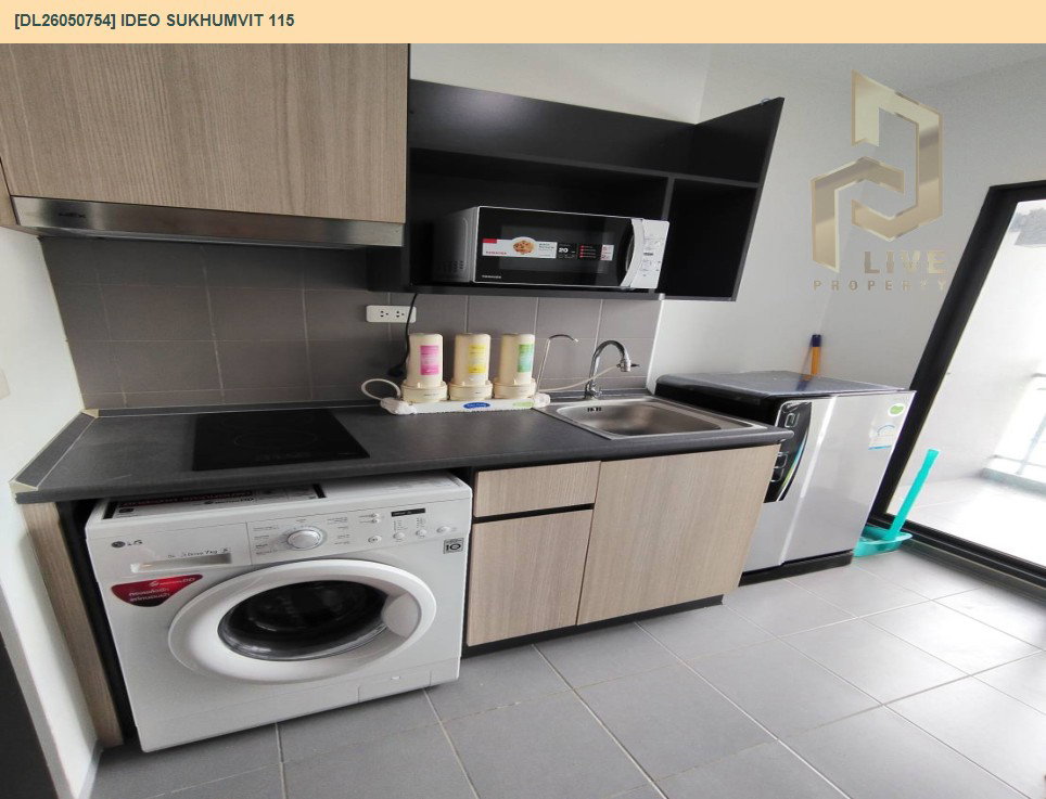 รูป DL26050754 ให้เช่าคอนโด ไอดีโอ สุขุมวิท 115 (IDEO Sukhumvit 115 ) ใกล้ BTS ปู่เจ้า พร้อมเข้าอยู่ โทรด่วน 0614453194 LineID @162cjixi - รูปที่ 6/11