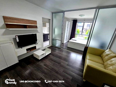 เช่าคอนโด บางแสน : DCondo ดีคอนโด ชั้น2 ตึกC  ---------- ว่าง 01 มิ.ย. 2569 -----------Tel 097-049-5874 (Line: @choncondo มี@ด้วย)