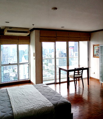 เช่าคอนโด BTS เซนต์หลุยส์ : ให้เช่า สีลม สวีท (Silom Suite)  สตู  ชั้น 35  วิวเมือง ระเบียงใหญ่  ใกล้ BTS ช่องนนทรี
