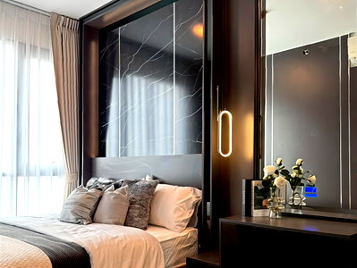 Condos for sale : Condo for sale Knightsbridge Sukhumvit-Thepharak, 35th floor, 32 sq.m., 1 bed, fully furnished, ready to move in, near Yellow Line.