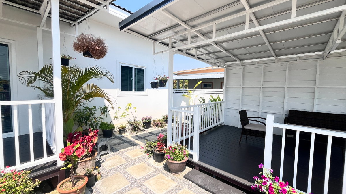 รูป ขายบ้านเดี่ยวชั้นเดียวบ้านสวนท่ามกลางธรรมชาติ สวนผลไม้ บ้านมือสองโมเดิร์นทันสมัย ทำเลชานเมือง - รูปที่ 3/19