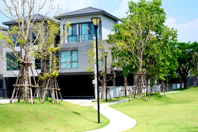 บ้านแฝด กรุงเทพมหานคร : ✅ ขายบ้านแฝดหรู 3 ชั้น หน้าบ้านติดสวนใหญ่ ใกล้ Mega บางนา  ✅ Baan Klang Muang The Edition Bangna - บ้านกลางเมือง เดอะ อิดิชั่น บางนา