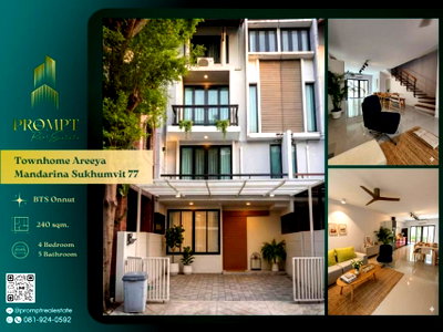 เช่าบ้านเดี่ยว กรุงเทพมหานคร : ST13969 - Townhome Areeya Mandarina Sukhumvit 77 : BTS Onnut 