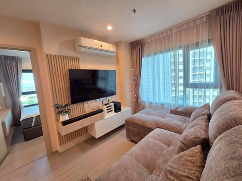 PFD-08490 For rent Aspire Erawan Prime, large condo room, 2 bedrooms, high floor, open city view, next to BTS Chang Erawan 🚇✨