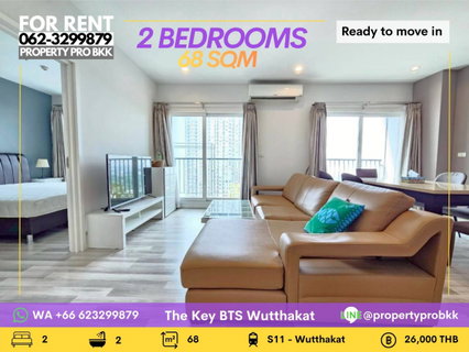 รูปภาพ ทำงานสีลม–สาทร? เลือกอยู่ใกล้ BTS เดินทางง่ายกว่า 🌆 🌟 ให้เช่า The Key BTS วุฒากาศ ห้อง 2 นอน ห้องใหญ่พิเศษ ไปจุฬาสะดวกมาก