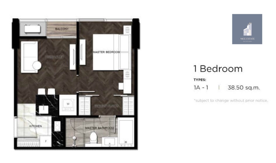 รูป The Esse Sukhumvit 36 🚊20m.BTS Thonglor 1Bed with King Size Bed + 🛁Take Clear View Ready to Move - รูปที่ 14/14