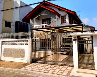 Houses for sale Bangkok : ✅ Single house for sale Built-in teak wood, near MRT Lak Song ✅ Baan Petkasem 3