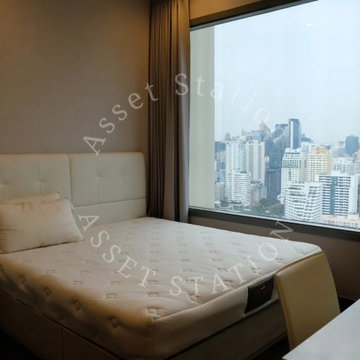 🏢💎For Rent: Q Asoke, quiet corner unit, fully furnished | MRT Phetchaburi🏙️