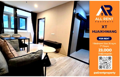 คอนโดให้เช่า : 🔥 ปล่อยเช่า! XT HUAIKHWANG 1 ห้องนอน โครงการ Modern Lifestyle Facilities จัดเต็ม ใกล้ MRT ห้วยขวาง ชั้น 7 เพียง 23,000/เดือน