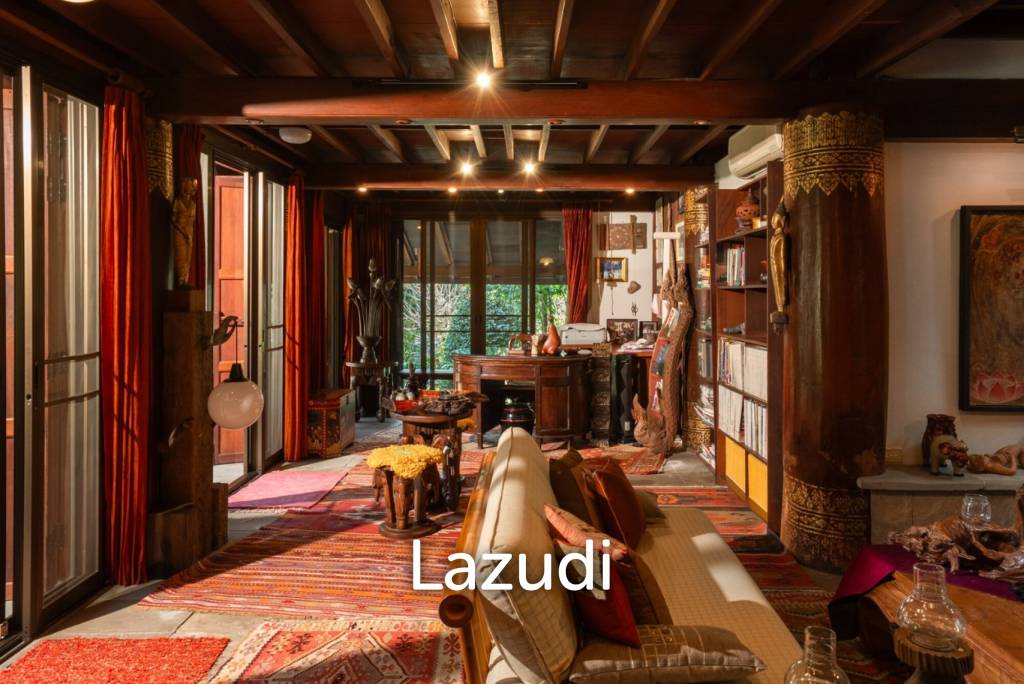 รูป ขายบ้านไม้สัก 3 หลัง 7 ห้องนอน บนเนินใกล้ตัวเมืองเชียงราย - รูปที่ 8/51