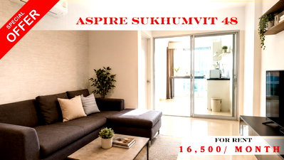 คอนโดให้เช่า : 🍀🍀🍀Prime condo Location 🚆ให้เช่า📍แอสปาย สุขุมวิท 48 (Line:@rent2022) BTSพระโขนง พร้อมเข้าอยู่ ✨ A11462