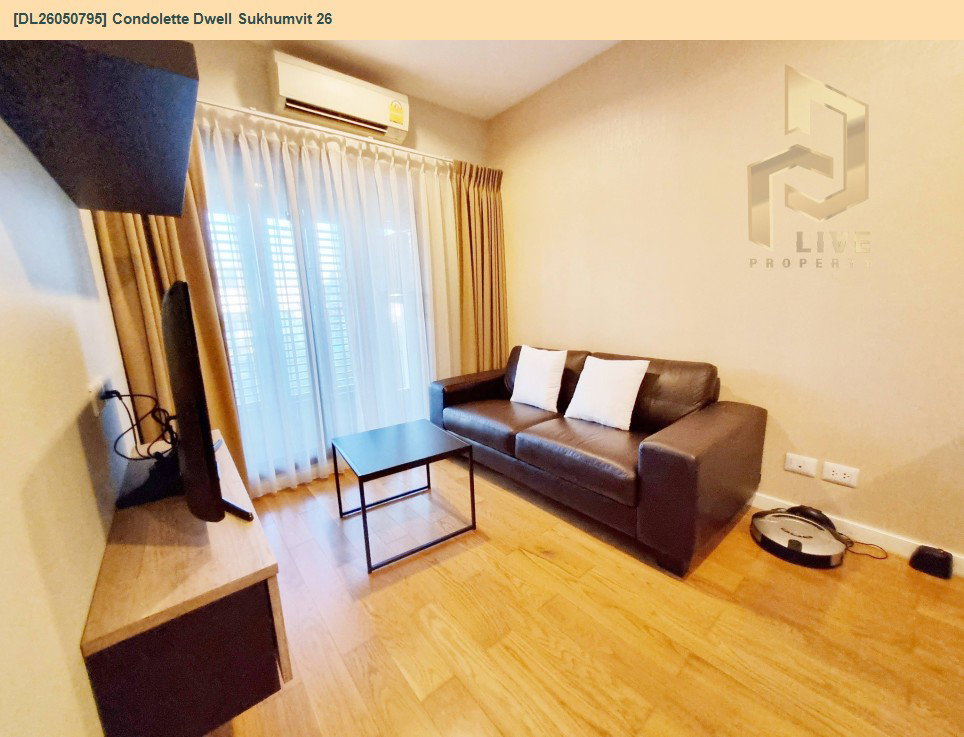 รูป DL26050795 ให้เช่าคอนโด คอนโดเลต ดเวล สุขุมวิท 26 (Condolette Dwell Sukhumvit 26) ใกล้ BTS ทองหล่อ พร้อมเข้าอยู่ โทรด่วน 0653619502 LineID @897iyzll - รูปที่ 3/9