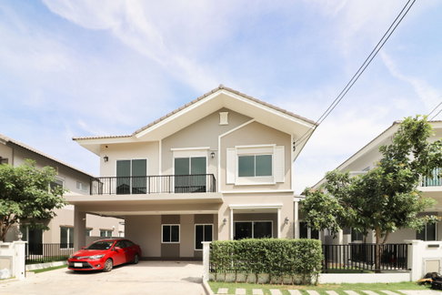 RS6226 For Rent: Casa Legend Rama 5 – Ratchapruek, Brand New House, Fully Furnished with Built-in Furniture, Ready to Move In.