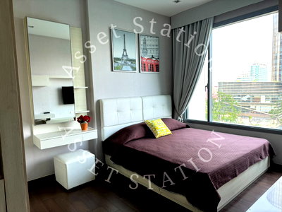 Condos for rent : 🏙Q Asoke condo, beautiful room! Fully furnished and ready to move in. Close to Phetchaburi MRT station 🚇
