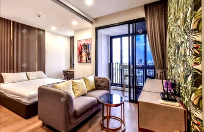 Condos for rent : Ashton Chula-Silom. 1bed 35sqm. Line id: @pfagent