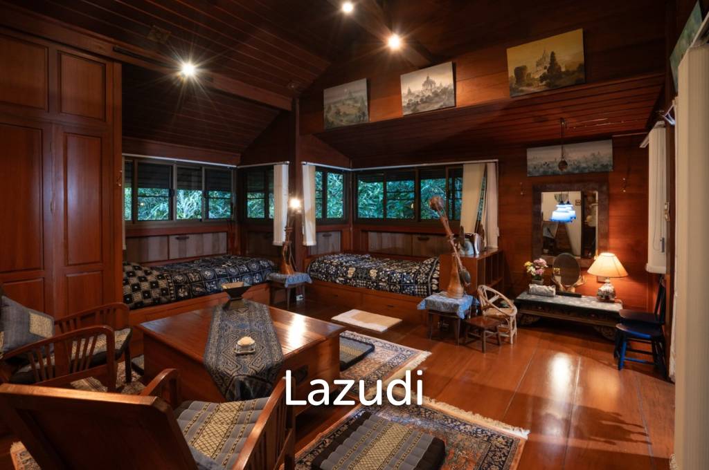 รูป ขายบ้านไม้สัก 3 หลัง 7 ห้องนอน บนเนินใกล้ตัวเมืองเชียงราย - รูปที่ 18/51