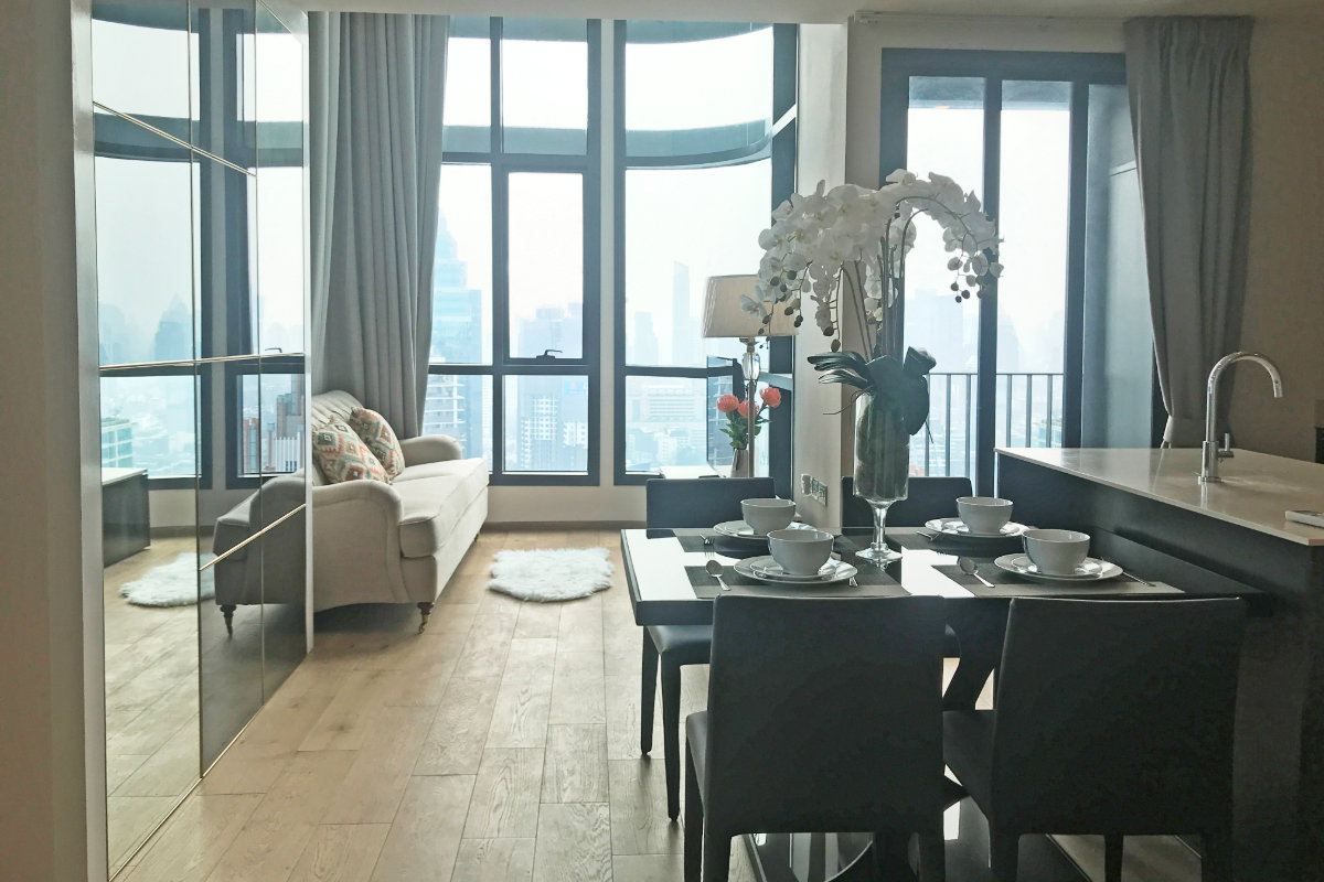 รูป Condo for RENT : Q Chidlom - Petchburi size 73 sqm. 1 Bed 2 Bath | Duplex 𝐅𝐥𝐨𝐨𝐫 : 36th -37th - รูปที่ 3/21