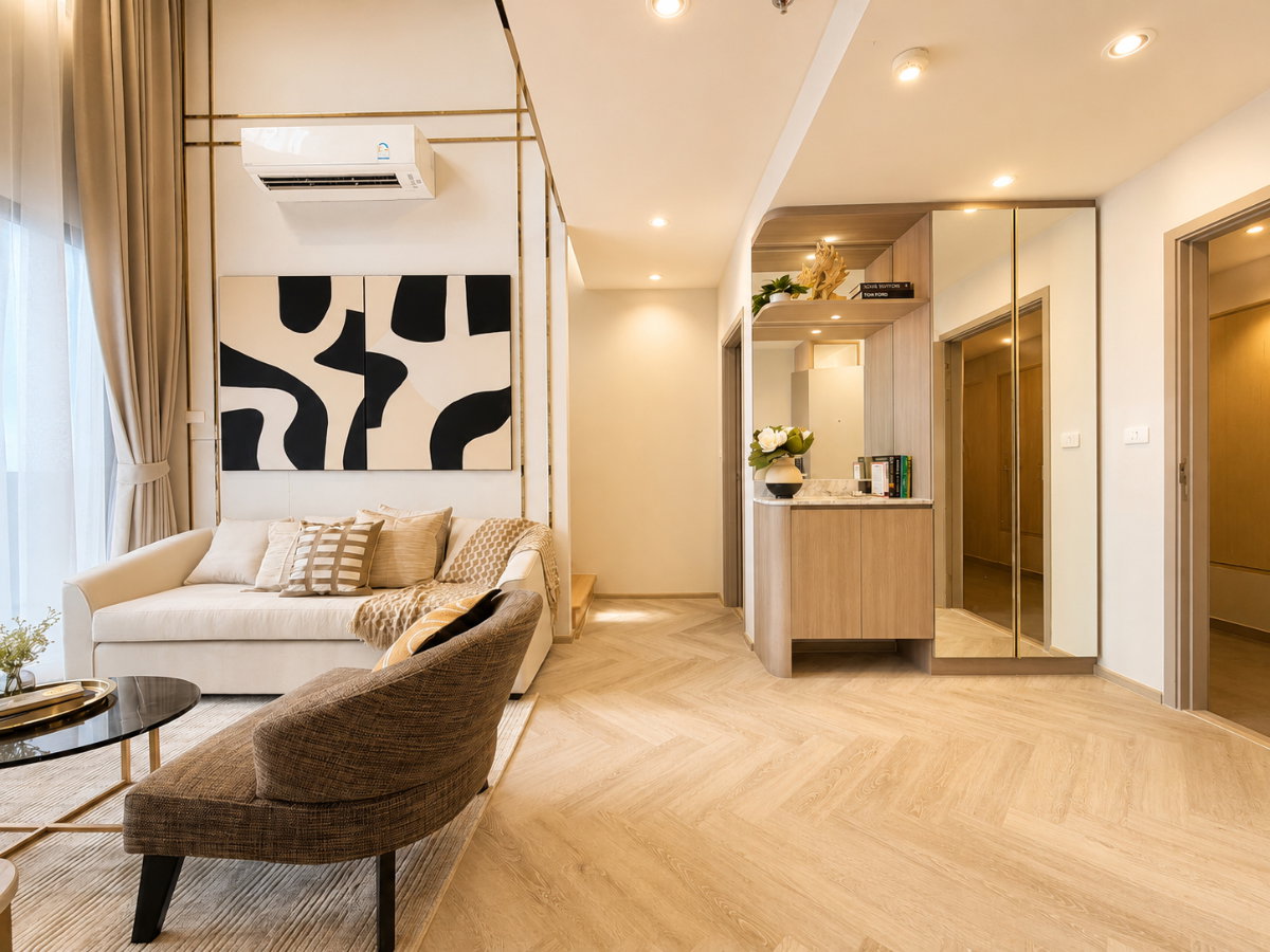 รูป Ideo Mobi Sukhumvit Eastpoint  2 ห้องนอน duplex เพดานสูงโปร่ง แต่งครบ ห้องใหม่ ราคาจากโครงการ - รูปที่ 4/9