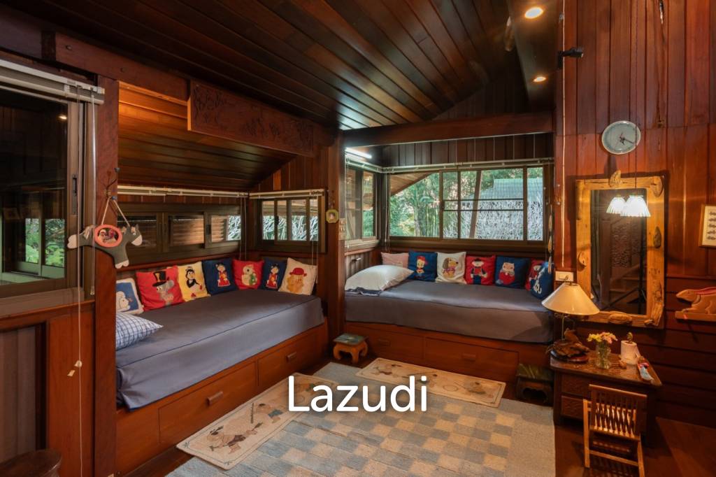 รูป ขายบ้านไม้สัก 3 หลัง 7 ห้องนอน บนเนินใกล้ตัวเมืองเชียงราย - รูปที่ 15/51