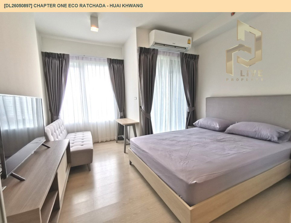 รูป DL26050897 ให้เช่าคอนโด แชปเตอร์ วัน อีโค รัชดา - ห้วยขวาง (Chapter One Eco Ratchada - Huai Khwang ) ใกล้ MRT ห้วยขวาง พร้อมเข้าอยู่ โทรด่วน 0614453194 LineID @162cjixi - รูปที่ 3/10