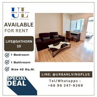 รูปภาพ ( UL2605261 ) Tel/Line 096-2479369 ✨ให้เช่า LIFE @SATHORN10 Condo , 1 ห้องนอน, 1 ห้องน้ำ, ขนาด 42 ตร.ม. ห้องสวย , ราคาพิเศษ!!