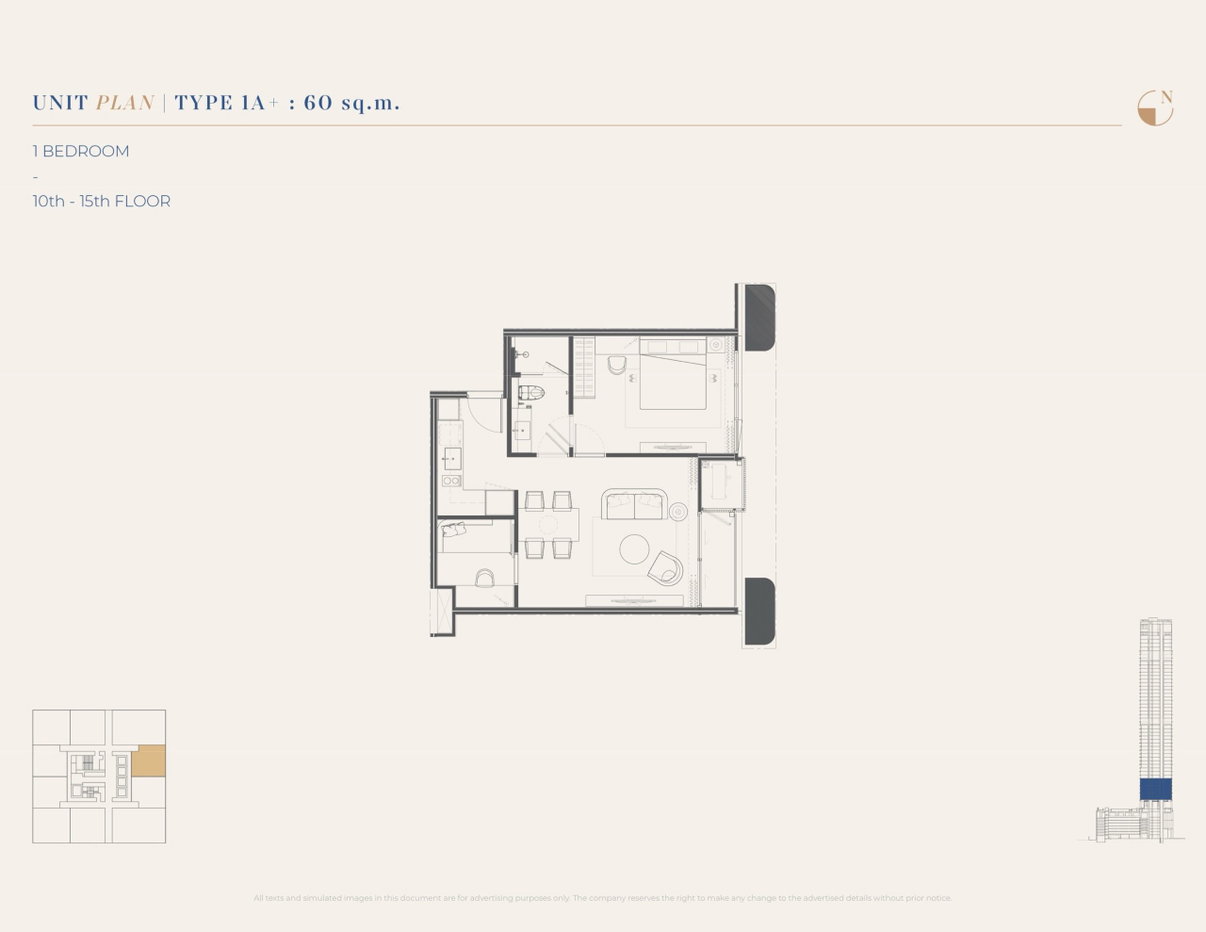 รูป KingsQuare Residence 1 bedroom, for sale - รูปที่ 3/14