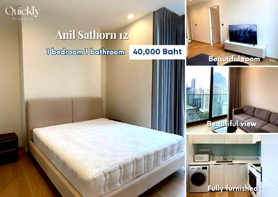 เช่าคอนโด BTS เซนต์หลุยส์ : Anil Sathorn 12 | ราคา 40,000 บาท | ห้องสวย ทำเลดี เฟอร์นิเจอร์ครบ พร้อมอยู่