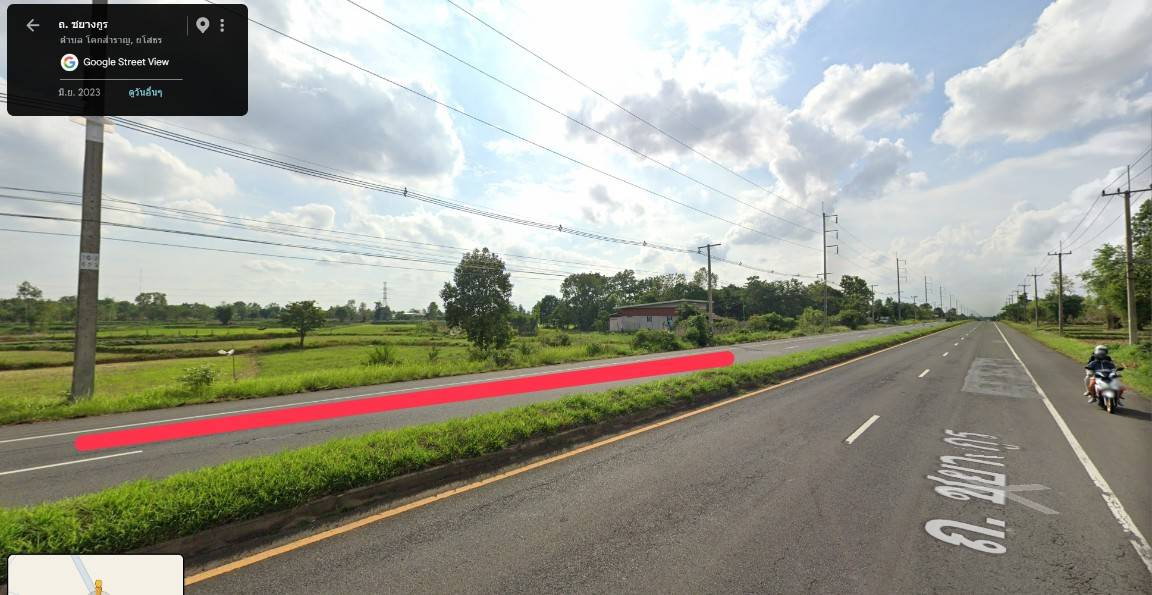 รูป ขายที่ดินเปล่าสวย ติดถนนชยางกูร 2ไร่1งาน23 ตรว. อ.เลิงนกทา จ.ยโสธร - รูปที่ 6/8