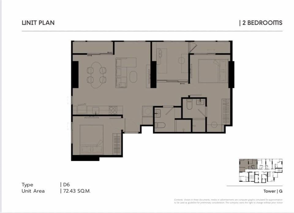 picture 2-BR Condo at COBE Ratchada-Rama 9 near MRT Huai Khwang (ID 2938216) - 10/13
