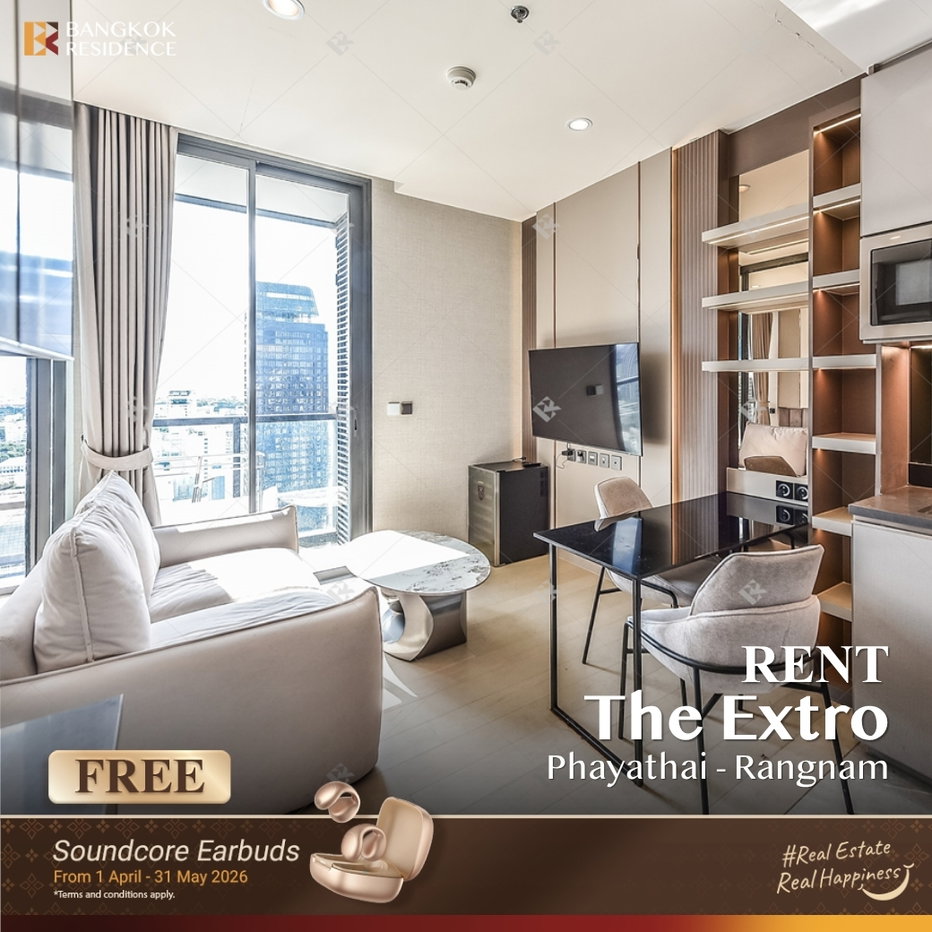 รูป เช่าคอนโด 🌇 The Extro Phayathai-Rangnam 1นอน 32.50ตร.ม. 31k ✨ ยูนิตสวย ชั้นสูง สภาพใหม่ ใกล้ BTS อนุสาวรีย์ - รูปที่ 1/9