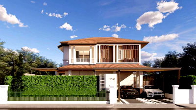 Houses for sale Muang Chiang Mai Chiang Mai :  For Sale: 2-story pool villa with 4 bedrooms, 4 bathrooms, 2 kitchens, and 2 parking spaces.