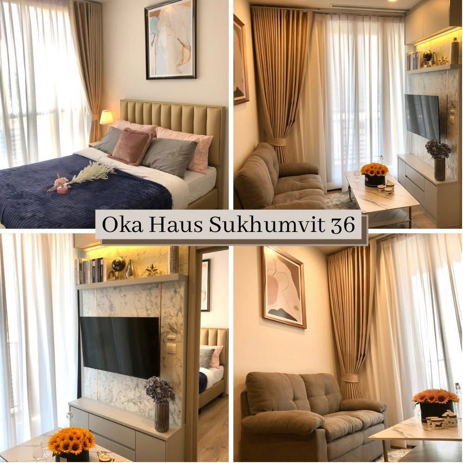 รูป 💥💥ด่วน‼️ให้เช่าราคาพิเศษ คอนโด Oka Haus🏢 Sukhumvit 36 ทำเลใจกลางเมือง✨ เฟอร์นิเจอร์ครบ ห้องแต่งสวย พร้อมอยู่💥💥 - รูปที่ 2/11