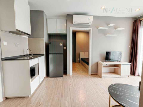 🚩 For Rent Condo THE TREE HUA MAK INTERCHANGE Building 1, Floor 4,2 bed room, Room size 42 sqm