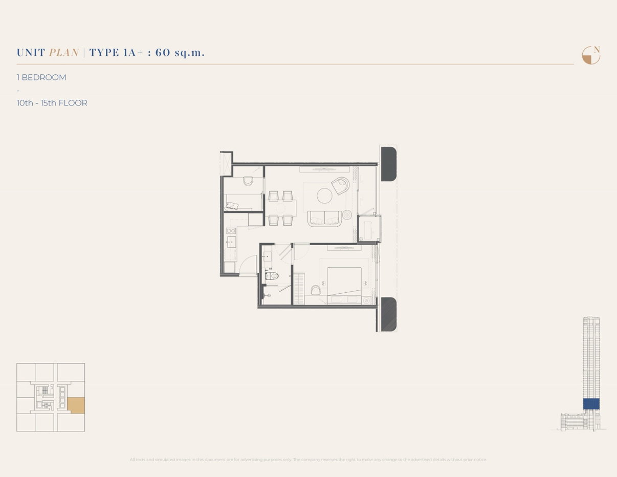 รูป KingsQuare Residence 1 bedroom, for sale - รูปที่ 5/14