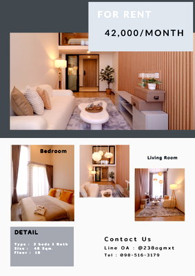 คอนโดให้เช่า : 🎉 FOR RENT 🎉 SOHO BANGKOK RATCHADA  🎈 2 BEDROOMS 40,000/MONTH🎈