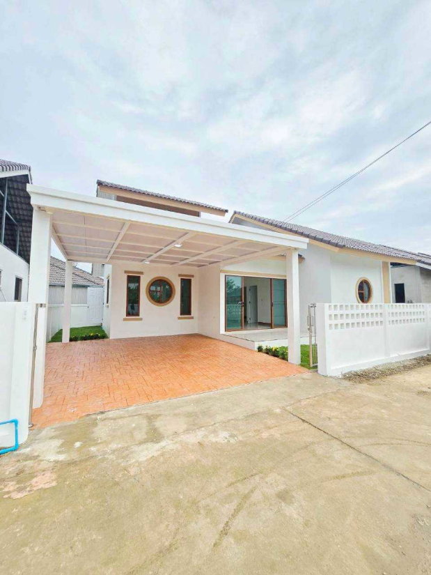 รูป   ขายบ้านเดี่ยวชั้นเดียวสไตล์มูจิ บ้านสร้างใหม่ ทำเลสันผักหวาน #หางดง ราคาเพียง 2.39 ล้านบาท #CHD101803 - รูปที่ 2/14