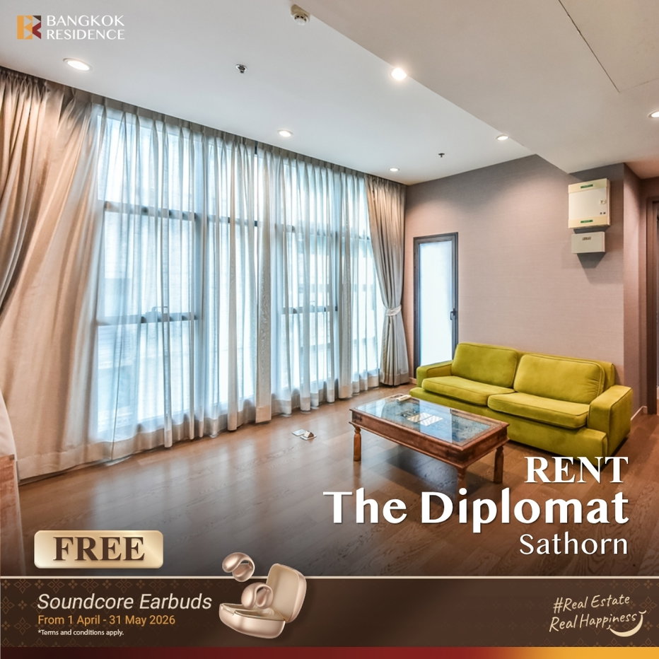 รูป เช่าคอนโด 🎯 The Diplomat Sathorn 1นอน 51.77ตร.ม. 30k ⭐ ห้องกว้าง เฟอร์ครบ ใกล้ BTS สุรศักดิ์ - รูปที่ 1/8