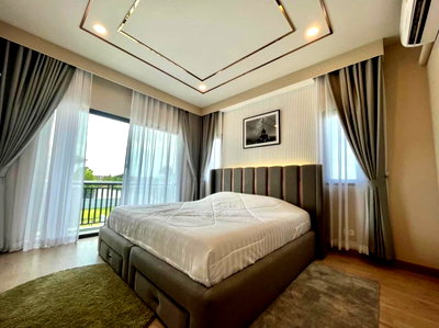 เช่าบ้านเดี่ยว รพ.รวมชัยประชารักษ์ : For Rent House  Britania Bangna-Suvarnabhumi Km.26 –fullyfurnished (S03-2690)